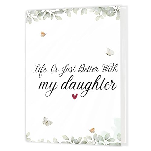 Mom Daughter Photo Album Holds 36 4x6 Photos, Mom Gifts for Mother's Day Birthday, Life Is Better with My Daughter Small Photo Album Memory Keepsake Gift for Family Anniversary Vacation - color: Mom From