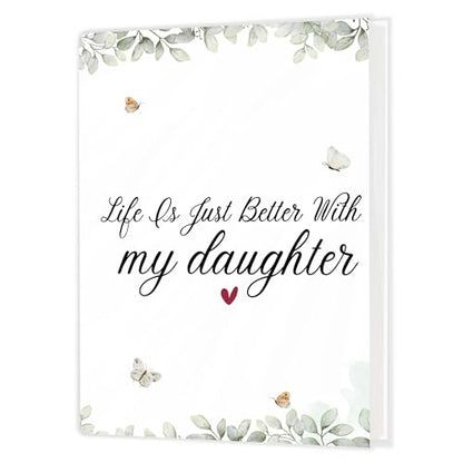 Mom Daughter Photo Album Holds 36 4x6 Photos, Mom Gifts for Mother's Day Birthday, Life Is Better with My Daughter Small Photo Album Memory Keepsake Gift for Family Anniversary Vacation - color: Mom From