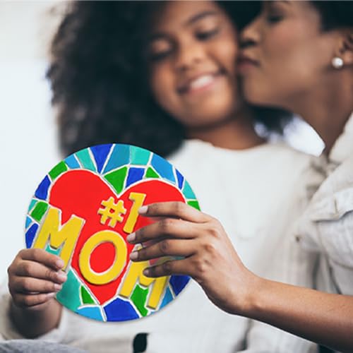 Creative Roots Paint Your Own #1 MOM Stepping Stone, Craft Kits for Kids, Ceramics to Paint, Ages 6+ - style: #1 Mom