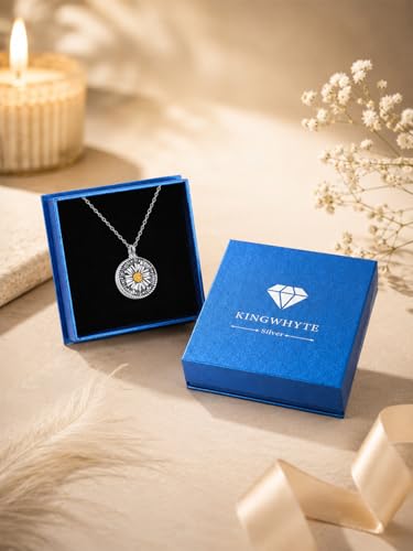 KINGWHYTE Urn Necklace for Ashes S925 Sterling Silver Cremation Jewelry for Ashes of Loved Ones Keepsake Memorial Pendant for Women - style: Sunflower(Personalized)
