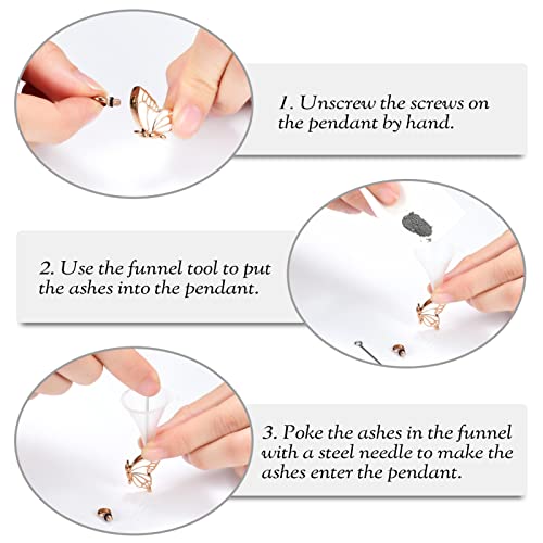 constantlife 2 Pack Butterfly Urn Necklaces for Ashes for Women Girls Stainless Steel Pendants Cremation Keepsake Jewelry Mother Daughter Sister Friendship Memorial Gifts - color: Rose Gold