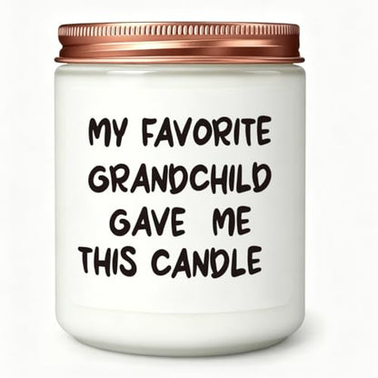 Gifts for Grandma Grandpa Novelty Lavender Scented Soy Candle Gift Unique Christmas Mothers Day Birthday Gifts Happy Retirement Retired Gift for Grandpa Grandma Grandparents - color: Favorite