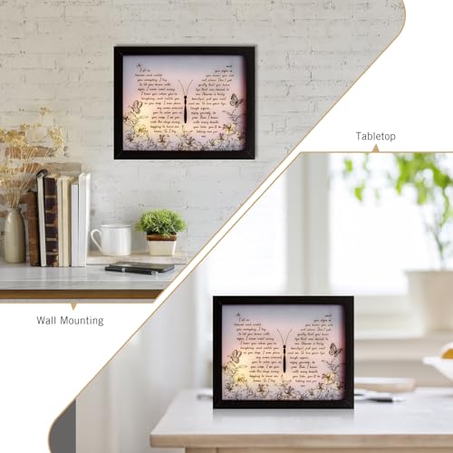 Sympathy Gift LED Memorial Shadow Box Memorial Gifts for Loss of Loved One Mother Mom Dad Father, in Memory of Loved One Gifts - size: As I Sit In Heaven