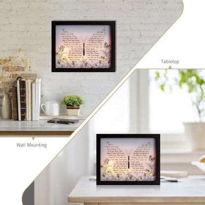 Sympathy Gift LED Memorial Shadow Box Memorial Gifts for Loss of Loved One Mother Mom Dad Father, in Memory of Loved One Gifts - size: As I Sit In Heaven