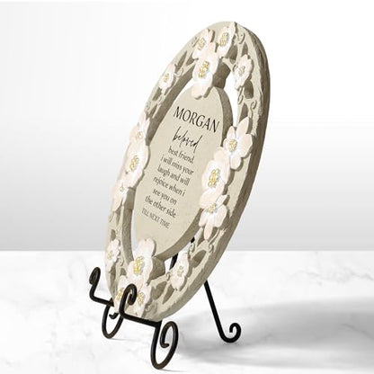 Let's Make Memories Personalized Memorial Garden Stone - Loved By All - Floral - Sympathy - style: Loved By All