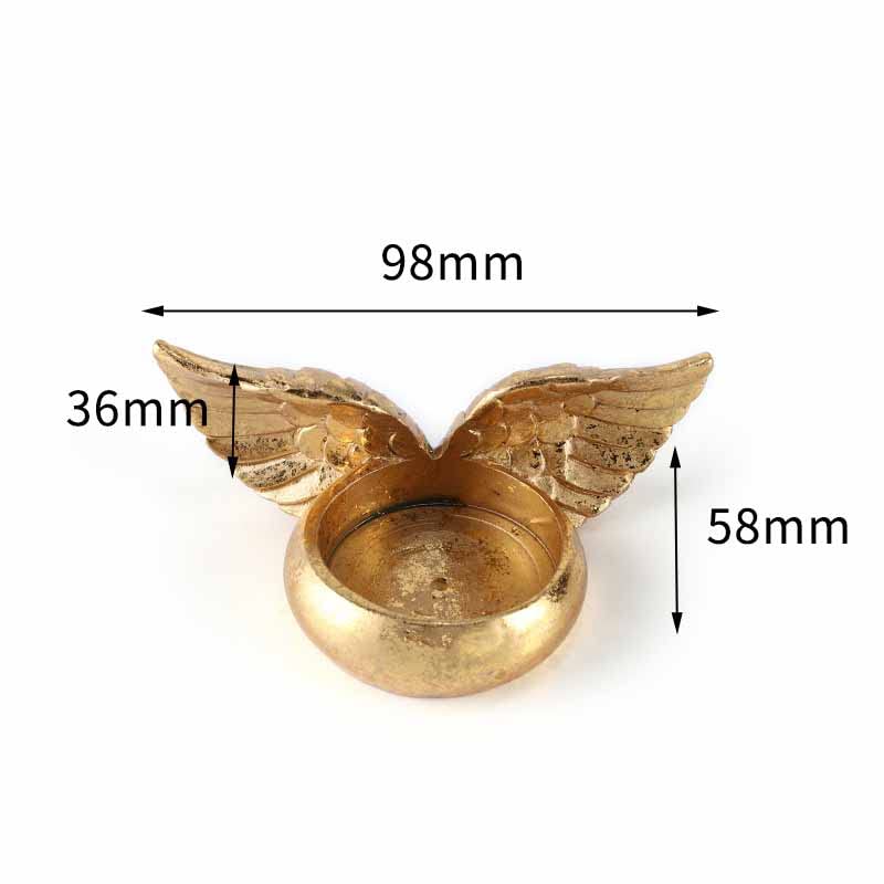 Angel Wings Tealight Candle Holder, 2 Pack Prayer Candle Holder for Christening Favor, Baptism Favor, Communion, Religious Favor Votive Holder Memorial Gifts