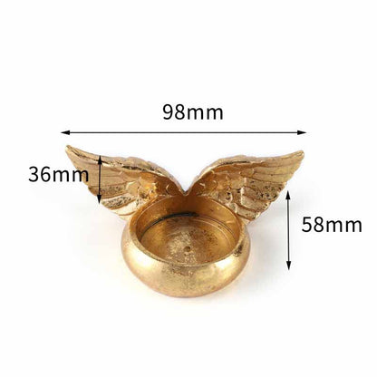 Angel Wings Tealight Candle Holder, 2 Pack Prayer Candle Holder for Christening Favor, Baptism Favor, Communion, Religious Favor Votive Holder Memorial Gifts