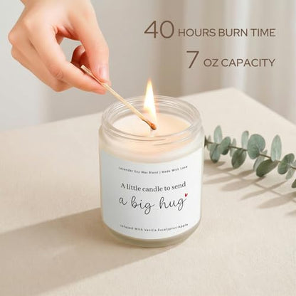 Thinking of You Gifts for Women, Big Hug Candle Get Well Candle | Sympathy, Cheer Up, Comfort Gifts, Feel Better Inspirational Gift, Send A Big Hug Candle 7Oz Lavender Scented Candle - color: Big Hug Candle