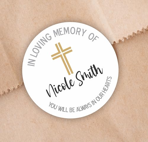 Funeral Stickers, Funeral Memorial Stickers, Personalized Memorial Stickers, Funeral Greenery Memorial Stickers, Memorial Stickers