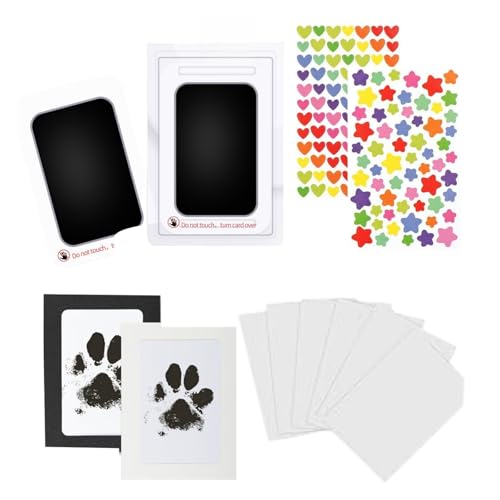 PERZUMI Paw Print Kit for Dogs, 2 Pack, Inkless Clean Touch 2.3×3.7 in, Paw Print Kit for Dogs and Cats, Mess-Free for Puppies Kittens Pet Memorial - size: Small-Medium Size 2 Pack