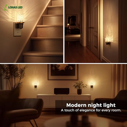 L LOHAS LED Night Light, 2 Pack Dimmable Night Lights Plug into Wall - color: Diamond-3000K, size: 2 Pack