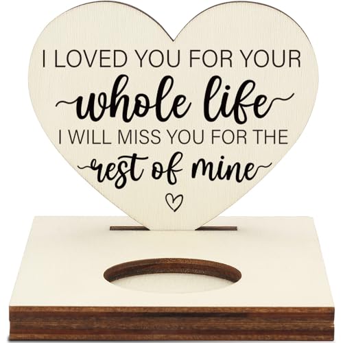 Memorial Tealight Candle Holder with “I Loved You for Your Whole Life” Verse, Heart-Shaped Remembrance Plaque, Sympathy Bereavement Gift, LMM8 - color: I Loved You for Your Whole Life