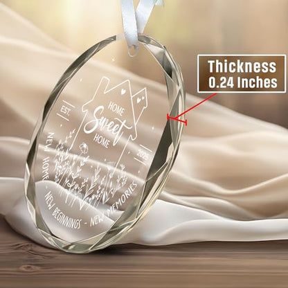 ZAGKOO New Home Ornament 2025, First House Ornament - New Home Gift Ideas - Best Housewarming Gifts 2025 - House Warming Gifts for Owners, Couples, Men, Women - Our First Christmas Glass Keepsake - color: Home Glass 2025