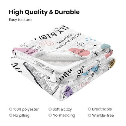 Christian Gifts for Women, Religious Blanket Gifts, Bible Verse Blanket for Women, Soft Flannel Throw Blankets 60"x50" - color: My Daily Bible Affirmation