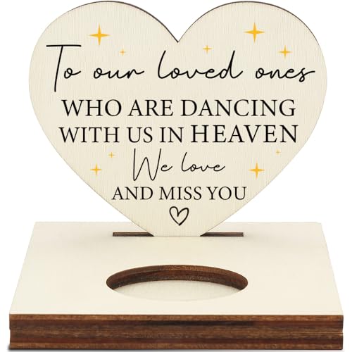 Memorial Tealight Candle Holder with “Dancing in Heaven” Heart Verse, Remembrance Plaque, Sympathy Bereavement Gift for Loved Ones,LMM2 - color: Dancing in Heaven