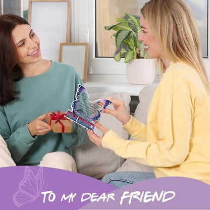 Friendship Gifts for Women, Best Friend Birthday Gifts for Women, Butterfly Gift for Friends BFF Bestie Bestfriend, Small Gifts for Female Friend Ideas, Friends Decorative Signs Plaques - style: Friend