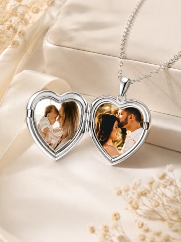JKR Heart Picture Locket Necklace for Women That Holds Pictures Jewelry | Memorial Necklace with Picture Anniversary Birthday Gift for Women Wife Mom Girlfriend - color: Tree of Life