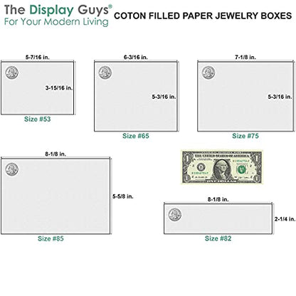 TheDisplayGuys 100 Cardboard Jewelry Gift Boxes with Inserts - Pearl Gray - color: Pearl Gray, size: 1 Count (Pack of 100)