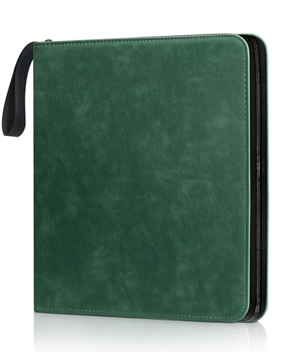 Leather Photo Album 4x6 200 Photos, DIY Scrapbook with 50 Sheets and 20 Blank Kraft Sheets, Travel Souvenir Diary Photo Book for Family Wedding Baby and Holiday Pictures - color: Green