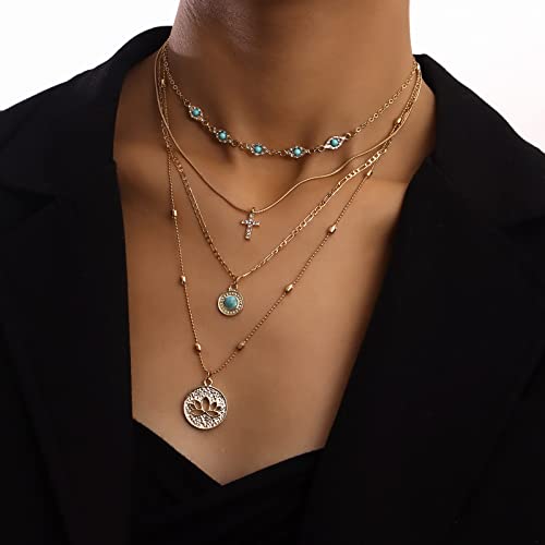Silver/Gold Plated Angel Wing Pendant Necklace for Women Men | 18K Gold Guardian Angel Wings Feather Necklace Stainless Steel Simple Minimalist Necklaces Birthday Christmas Jewelry Gifts - color: Gold Lotus