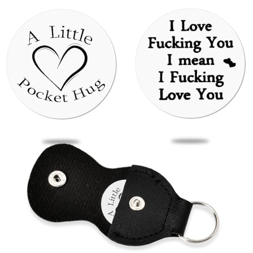 Sisadodo Pocket Hug Token Long Distance Relationship Keepsake Gifts for Son Daughter Birthday Christmas Gifts for Women Men - color: I Love Fucking You