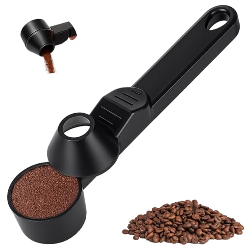 Palksky Coffee Scoop & Funnel for Reusable K Cup Refillable Coffee Pods, 2 Tablespoon Slide Coffee Measuring Funnel Scooper,1PCS - color: Black