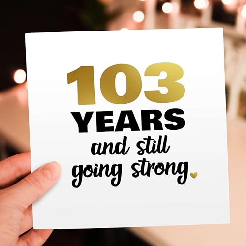 3dRose Greeting Cards - 103rd Birthday Still Going Strong 103 Bday Gift - 6 Pack - Designs Anniversary - size: 6 Greeting Cards with envelopes