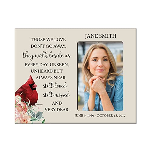LifeSong Milestones Personalized Wooden Memorial 8x0.25x10 Picture Frame Lost Loved One holds 4x6 Photo Those We Love Funeral Bereavement Gift Home Decor Table Wall Display Everyday (Ivory) - color: Ivory - Those We Love