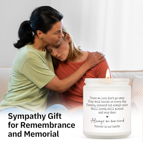 Shqiueos Sympathy Gifts for Loss of Loved One, Memorial Lavender Candle | Soy Wax 7oz, Bereavement, Thinking of You, Grief Gift, Funeral Comfort Condolence Remembrance Christmas Gift