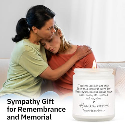 Shqiueos Sympathy Gifts for Loss of Loved One, Memorial Lavender Candle | Soy Wax 7oz, Bereavement, Thinking of You, Grief Gift, Funeral Comfort Condolence Remembrance Christmas Gift