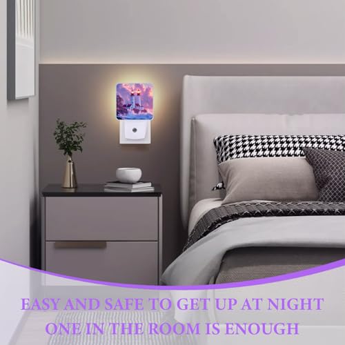 Sunset Lighthouse Night Light,Night Lights Plug into Wall,Led Lamp for Stairway/Hallway/Bedroom 0.5W Nightlight Sleep Friendly - color: Sunset Lighthouse