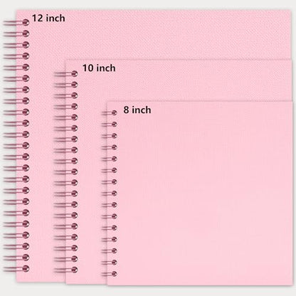 Vienrose Scrapbook Album,40 Pages,10x10 Inch,Candy Pink | Blank Thick Kraft Paper,DIY Scrapbooking Supplies – Wedding,Travel,Family,Baby,Holiday Gifts - color: Pink, size: 10×10 Inch 40 Pages