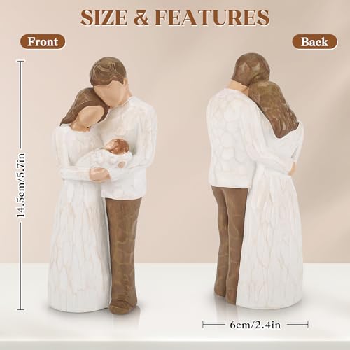 New Parents Gift for Couple,New Mom and Dad Gift,First Time Mom Dad Gifts - color: White-family of 3