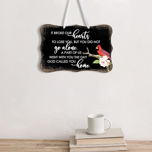 LifeSong Milestones Memorial Wall Hanging Signs Bereavement Keepsake Condolence Funeral Gift For Loss of Loved One 8x12 (It Broke Our Hearts To Lose (Black)) - color: It Broke Our Hearts To Lose (Black)