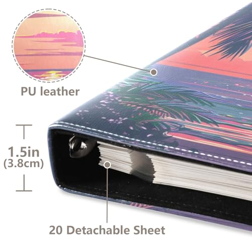 JIPONI Hawaii Beach Large Photo Album, DIY Leather Cover Scrapbook Albums for 4x6 5x7 6x8 Pictures, Self Adhesive Memory Book for Wedding, Baby, Family - color: Hawaii