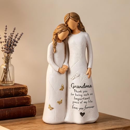 Gifts for Grandma, Grandma Birthday Gifts from Granddaughter | 5.5" Resin Hand-Painted Angel Figurine for Nana GiGi,Sentimental Nana Gift for Mother's Day,Christmas,Grandparents Day - style: Grandma