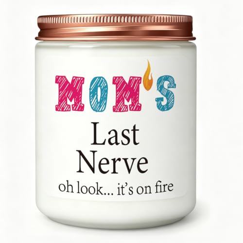 Mom Gifts Novelty Lavender Scented Soy Candle Gift Mothers Day Christmas Anniversary Valentines Birthday Gift for Your Mom Mama Mothers Stepmother Adoptive Mother from Daughter Son - color: Mom
