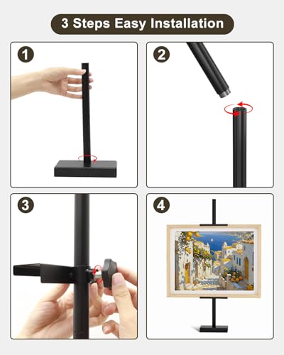 Adjustable Tabletop Easel Stand, 29" H Black 2 Pack | Picture Easels for Display, Picture Frame Holder, For Art, Photo - color: Black 2Pack
