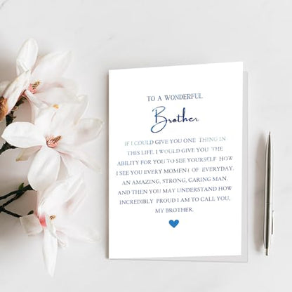 Qiliji Funny Birthday Card for Brother, Hilarious Brother Birthday Card, Bro Bday Card from Sister Brother, To A Wonderful Brother Proud To Call You A Brother - color: Brother Birthday