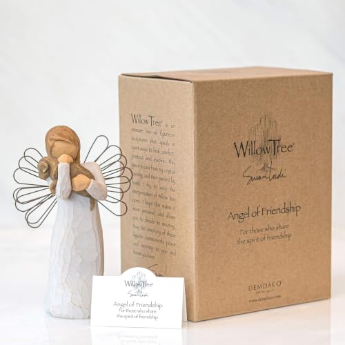 Willow Tree Angel of Friendship, Sculpted Hand-Painted Figure - color: Cream