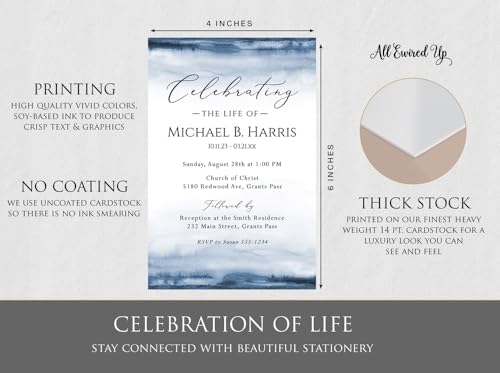 All Ewired Up Celebration of Life Invitation, Funeral Announcement, Memorial Service, Program Card, Personalized