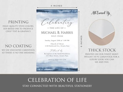 All Ewired Up Celebration of Life Invitation, Funeral Announcement, Memorial Service, Program Card, Personalized