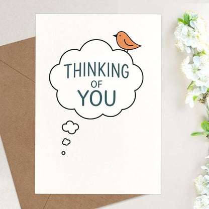 Cheerin Thinking of You Cards with Envelopes - Sympathy Cards for Loss of Loved Ones - Sorry For Your Loss Card Bird Design - Grief Card 5x7 Inch - style: Bird