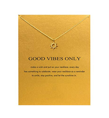 Baydurcan Friendship Anchor Butterfly Good Luck Elephant Necklace for Women - style: Sun 2