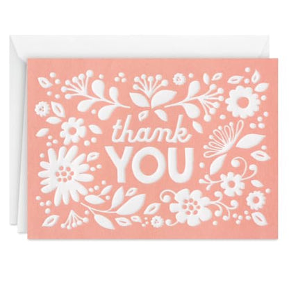 Hallmark Baby Shower Thank You Cards with Envelopes, 20-Pack (Pink Flowers) - size: 20 Count (Pack of 1)