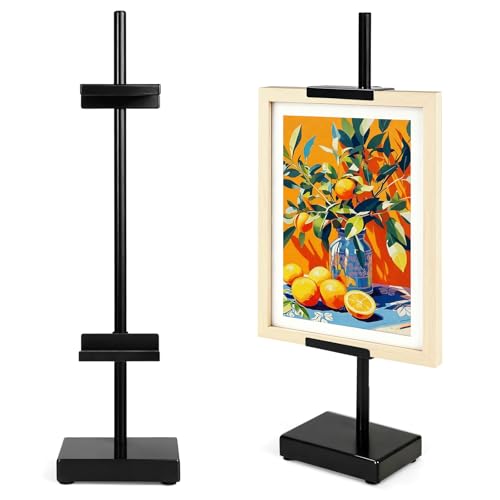 Adjustable Tabletop Easel Stand, Black 17" H Easels for Display | Picture Easels for Display, Metal Picture Frame Holder Stand Table, For Art, Photo, 1 Pack - color: Black 1Pack