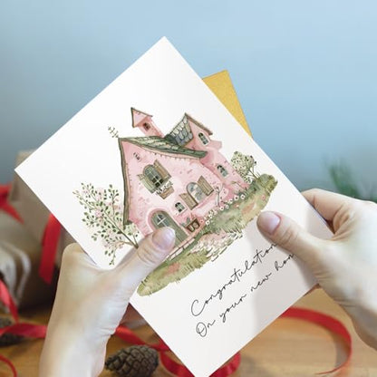 Qiliji New Home Congratulations Card & Gift, Housewarming Card, House Warming Gift, New House Gifts, Moving Cards, First Home Cards for Men Women - color: New Home Congratulations