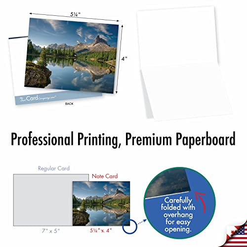 The Best Card Company - Box of 10 All Occasion Cards Blank (4 x 5.12 Inch) - Scenic Landscape Cards Assorted - Reflections M1728BN - style: Reflections