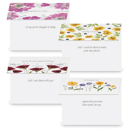 Current Thinking of You Cards | Pressed Flowers, 20 Count, 10 Designs, 5" x 7" Folded, Envelopes Included, Value Pack - style: Pressed Flowers
