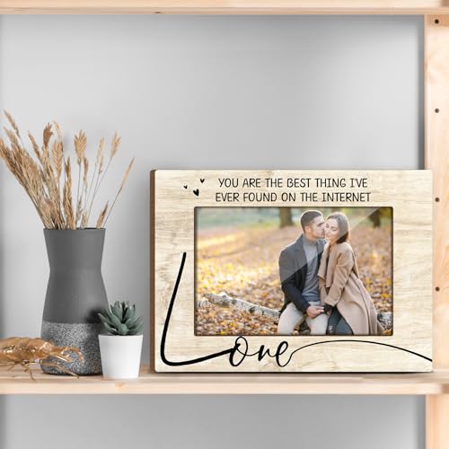Couple Picture Frame Wooden Pictures Dispaly Gifts for Couples Picture Frames for Desk Things to Get Your Girlfriend Modern Photo Frame Couple Things Photo Gifts Pictures Frames 4x6 - Jk0255 - color: XK14